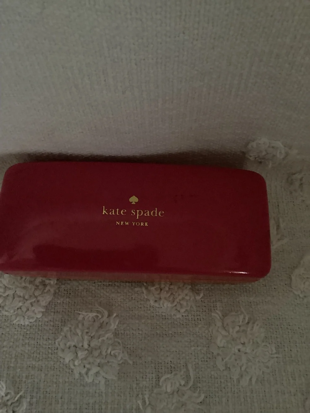 *KATE SPADE Pink & Orange EYES Clam SHELL Sunglass HARD CASE Eye Glass Case*